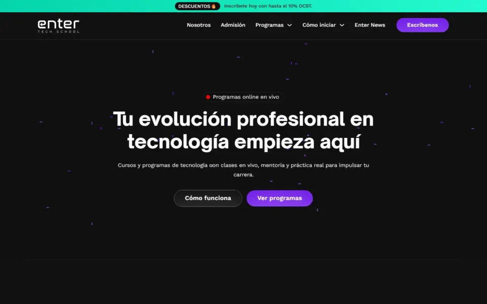 Web de Enter Tech School