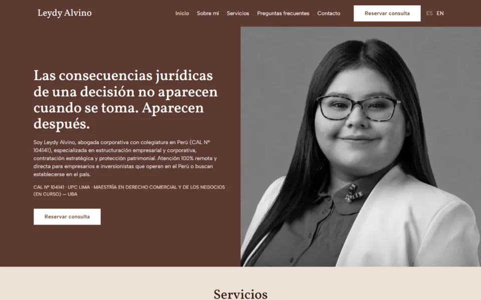 Web de Leydy Alvino